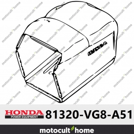Tissu du bac de ramassage Honda 81320VG8A51 (81320-VG8-A51 )
