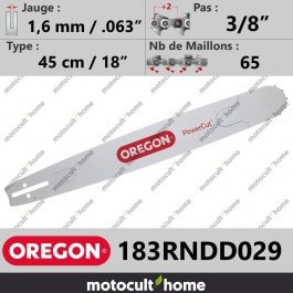 Guide de tronçonneuse Oregon 183RNDD029 PowerCut 45 cm 3/8