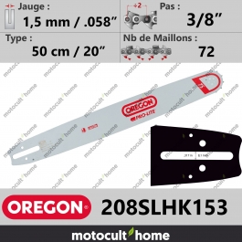 Guide de tronçonneuse Oregon 208SLHK153 Pro-Lite 50 cm 3/8