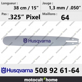 Guide de tronçonneuse Husqvarna 508926164 ( 5089261-64 / 508 92 61-64 ) 37 cm
