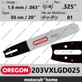 Guide de tronçonneuse Oregon 203VXLGD025 VersaCut 50 cm .325