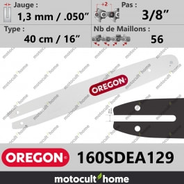 Guide de tronçonneuse Oregon 160SDEA129 Single Rivet 40 cm 3/8