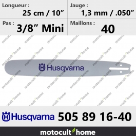 Guide de tronçonneuse Husqvarna 505891640 ( 5058916-40 / 505 89 16-40 ) 25 cm