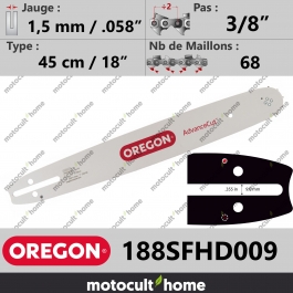 Guide de tronçonneuse Oregon 188SFHD009 AdvanceCut 45 cm 3/8