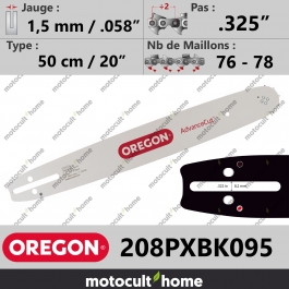 Guide de tronçonneuse Oregon 208PXBK095 AdvanceCut 50 cm .325