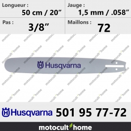 Guide de tronçonneuse Husqvarna 501957772 ( 5019577-72 / 501 95 77-72 ) 50 cm