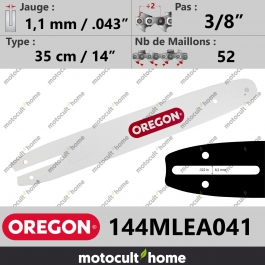 Guide de tronçonneuse Oregon 144MLEA041 Single Rivet 35 cm 3/8