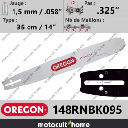 Guide de tronçonneuse Oregon 148RNBK095 PowerCut 35 cm .325