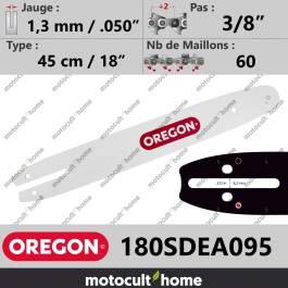 Guide de tronçonneuse Oregon 180SDEA095 Single Rivet 45 cm 3/8