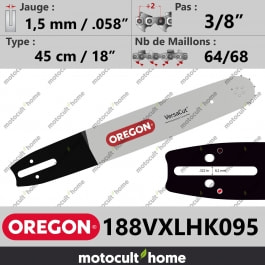 Guide de tronçonneuse Oregon 188VXLHK095 VersaCut 45 cm 3/8