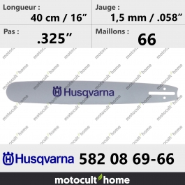 Guide de tronçonneuse Husqvarna 582086966 ( 5820869-66 / 582 08 69-66 ) 40 cm