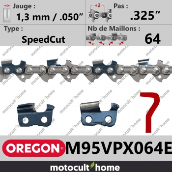 Chaîne de tronçonneuse Oregon M95VPX064E DuraCut .325" 1,3mm/.050andquot; 64 maillons-30
