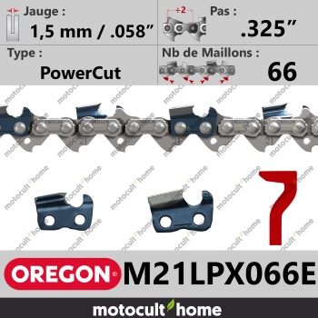 Chaîne de tronçonneuse Oregon M21LPX066E DuraCut .325" 1,5mm/.058andquot; 66 maillons-30