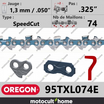 Chaîne de tronçonneuse Oregon 95TXL074E SpeedCut .325" 1,3mm/.050andquot; 74 maillons-30