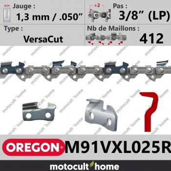 Chaîne de tronçonneuse Oregon M91VXL025R DuraCut 3/8" (LP) 1,3mm/.050andquot; 412 maillons-30