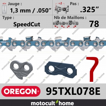 Chaîne de tronçonneuse Oregon 95TXL078E SpeedCut .325" 1,3mm/.050andquot; 78 maillons-30
