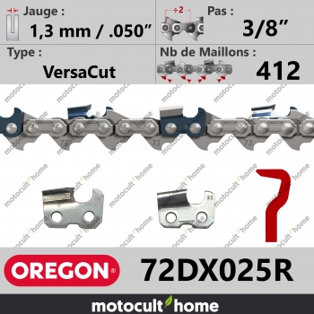 Rouleau de Chaîne de tronçonneuse Oregon 72DX025R VersaCut 3/8" 1,3mm/.050andquot; 412 maillons-30