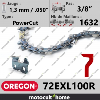 Chaîne de tronçonneuse Oregon 72EXL100R PowerCut 3/8" 1,3mm/.050andquot; 1632 maillons-30