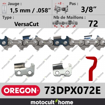 Chaîne de tronçonneuse Oregon 73DPX072E VersaCut 3/8" 1,5mm/.058andquot; 72 maillons-30