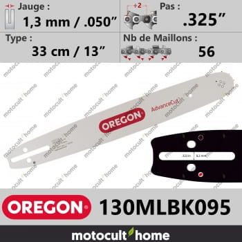 Guide de tronçonneuse Oregon 130MLBK095 AdvanceCut 33 cm .325"-30