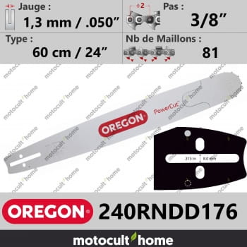 Guide de tronçonneuse Oregon 240RNDD176 PowerCut 60 cm 3/8"-30