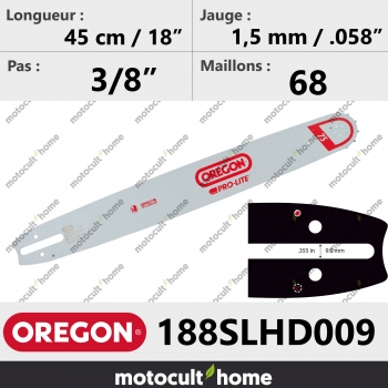 Guide de tronçonneuse Oregon 188SLHD009 Pro-Lite 45 cm-30