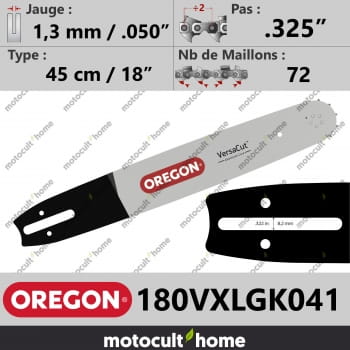 Guide de tronçonneuse Oregon 180VXLGK041 Versacut 45 cm .325"-30