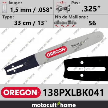 Guide de tronçonneuse Oregon 138PXLBK041 ControlCut 33 cm .325"-30