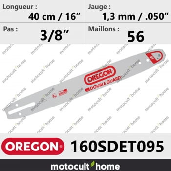 Guide de tronçonneuse Oregon 160SDET095 Double-Guard 40 cm-30