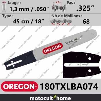 Guide de tronçonneuse Oregon 180TXLBA074 SpeedCut 45 cm .325"-30