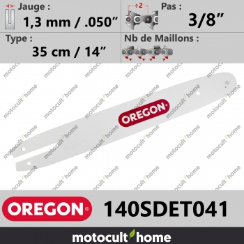 Guide de tronçonneuse Oregon 140SDET041 Single Rivet 35 cm 3/8"-30