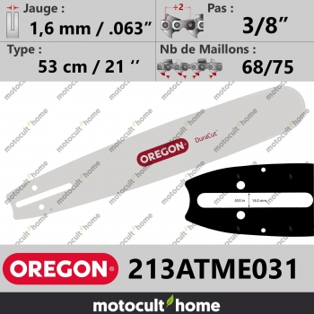 Guide de tronçonneuse Oregon 213ATME031 DuraCut 53 cm 3/8"-30