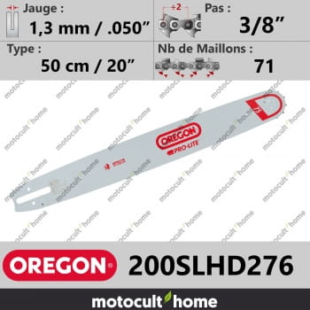 Guide de tronçonneuse Oregon 200SLHD276 Pro-Lite 50 cm 3/8"-30