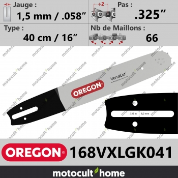 Guide de tronçonneuse Oregon 168VXLGK041 VersaCut 40 cm .325"-30
