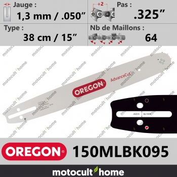Guide de tronçonneuse Oregon 150MLBK095 AdvanceCut 38 cm .325"-30