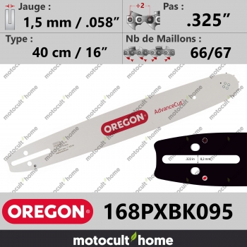 Guide de tronçonneuse Oregon 168PXBK095 AdvanceCut 40 cm .325"-30