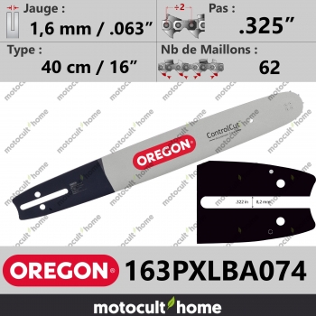 Guide de tronçonneuse Oregon 163PXLBA074 ControlCut 40 cm .325"-30