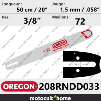Guide de tronçonneuse Oregon 208RNDD033 Power Match 50 cm-30
