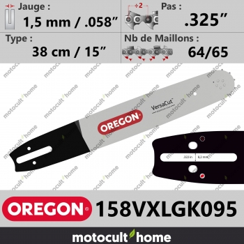 Guide de tronçonneuse Oregon 158VXLGK095 VersaCut 38 cm .325"-30