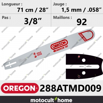 Guide de tronçonneuse Oregon 288ATMD009 Armor Tip 71 cm-30