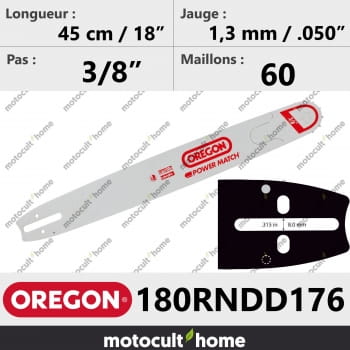 Guide de tronçonneuse Oregon 180RNDD176 Power Match 45 cm-30