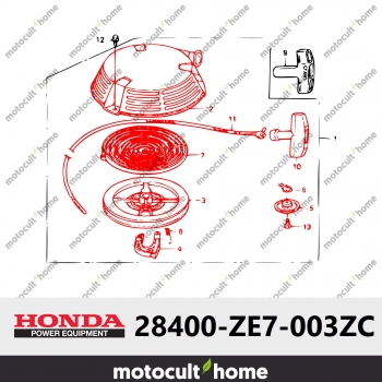 Lanceur complet Honda 28400ZE7003ZC ( 28400-ZE7-003ZC )-30