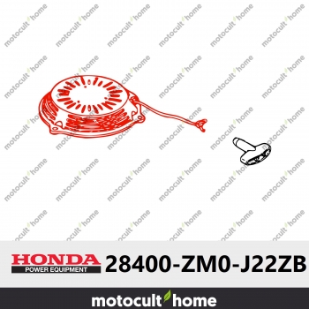 Lanceur complet Honda 28400ZM0J22ZB (28400-ZM0-J22ZB) (R280 ROUGE PUISSANT)-30