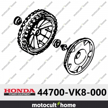 Roue avant / arrière non tractée Honda 44700VK8000 ( 44700-VK8-000 )-30