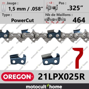 Chaîne de tronçonneuse Oregon 21LPX025R PowerCut .325" 1,5mm/.058andquot; 464 maillons-20