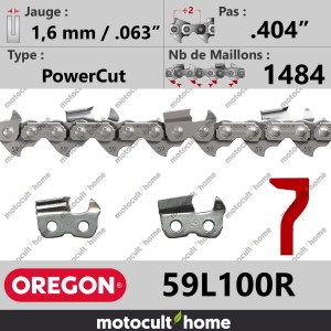 Rouleau de Chaîne de tronçonneuse Oregon 59L100R PowerCut .404" 1,6mm/.063andquot; 1484 maillons-20