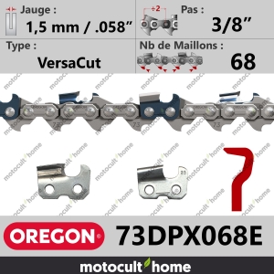 Chaîne de tronçonneuse Oregon 73DPX068E VersaCut 3/8" 1,5mm/.058andquot; 68 maillons-20