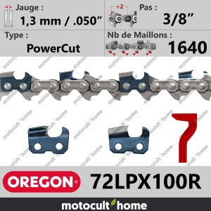 Rouleau de Chaîne de tronçonneuse Oregon 72LPX100R PowerCut 3/8" 1,3mm/.050andquot; 1640 maillons-20