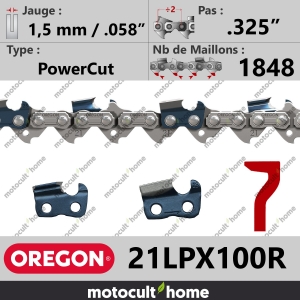 Chaîne de tronçonneuse Oregon 21LPX100R PowerCut .325" 1,5mm/.058andquot; 1848 maillons-20