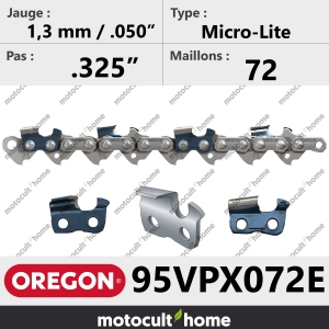 Chaîne de tronçonneuse Oregon 95VPX072E Micro-Lite .325" 1,3mm/.050andquot; 72 maillons-20